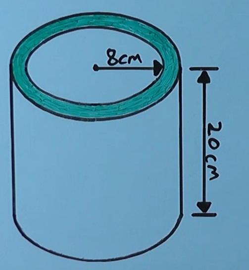 Volume of a cylinder practice question